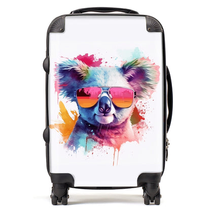 Colourful Splashart Koala In Glasses Suitcase