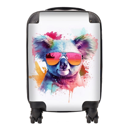 Colourful Splashart Koala In Glasses Suitcase