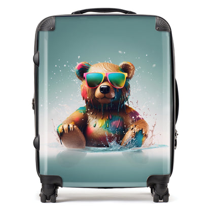 Splashart Bear In Glasses Suitcase