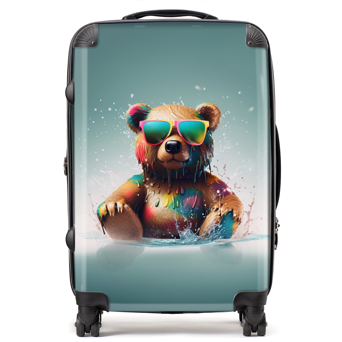 Splashart Bear In Glasses Suitcase