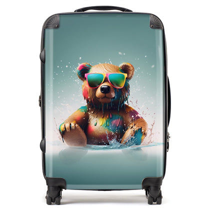 Splashart Bear In Glasses Suitcase