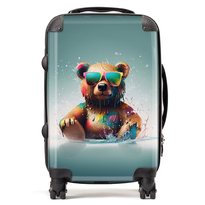 Splashart Bear In Glasses Suitcase