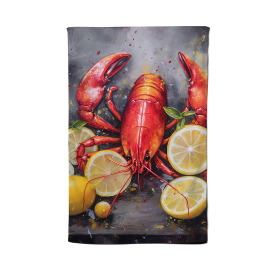 Lobster And Lemons Tea Towel