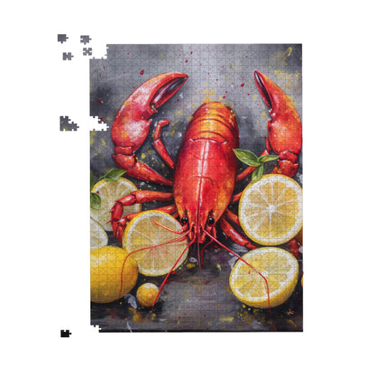 Lobster And Lemons Jigsaw Puzzle