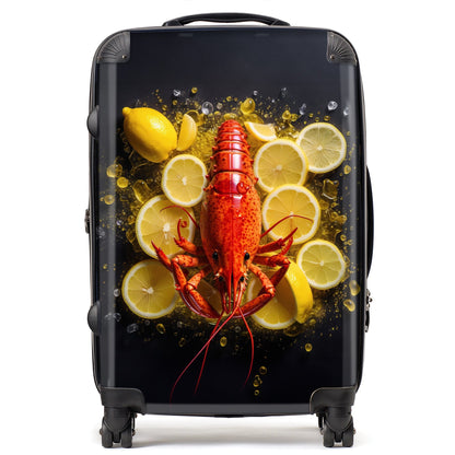 Lobster On Lemons Suitcase