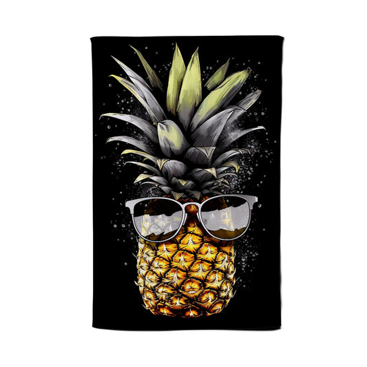 Splashart Pineapple In Glasses Tea Towel