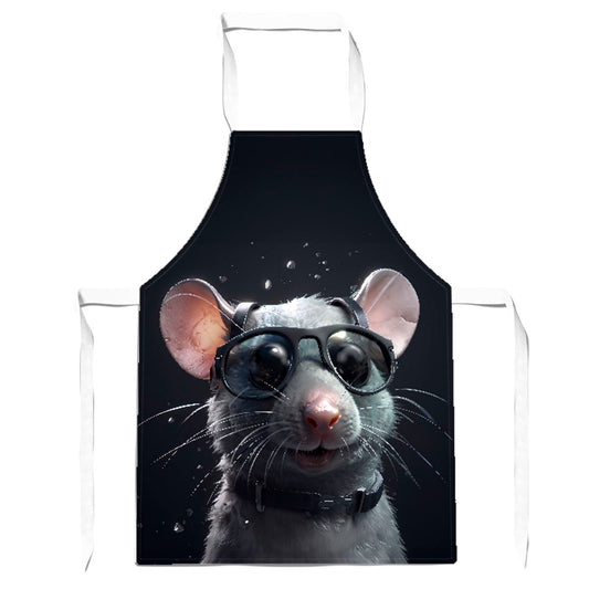 Splashart Rat In Glasses Apron