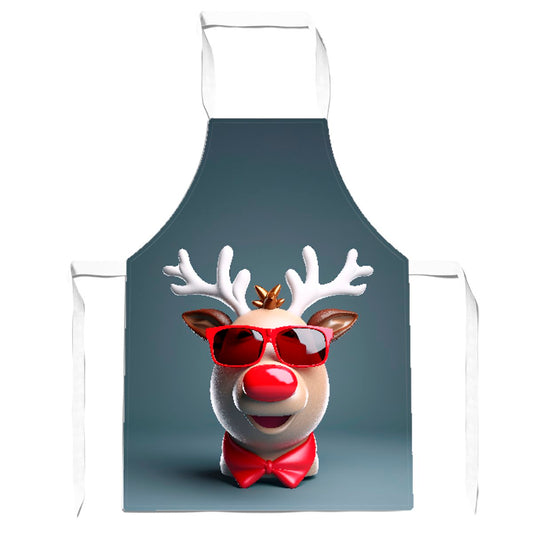 Rudolph In Red Glasses Apron