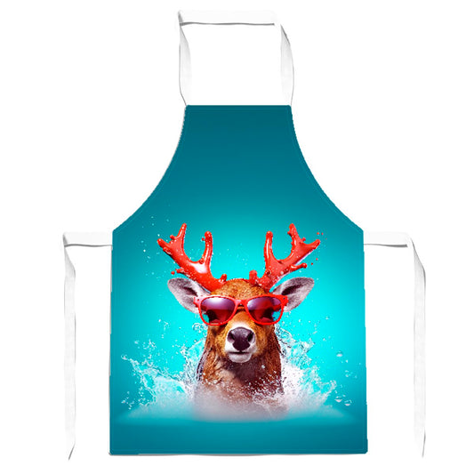 Rudolph With Reed Antlers Apron