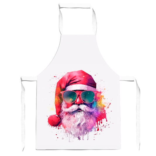 Splashart Santa In Glasses Apron