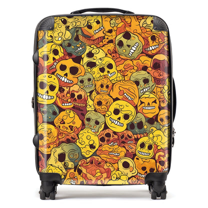 Autumnal Skulls Pattern Suitcase