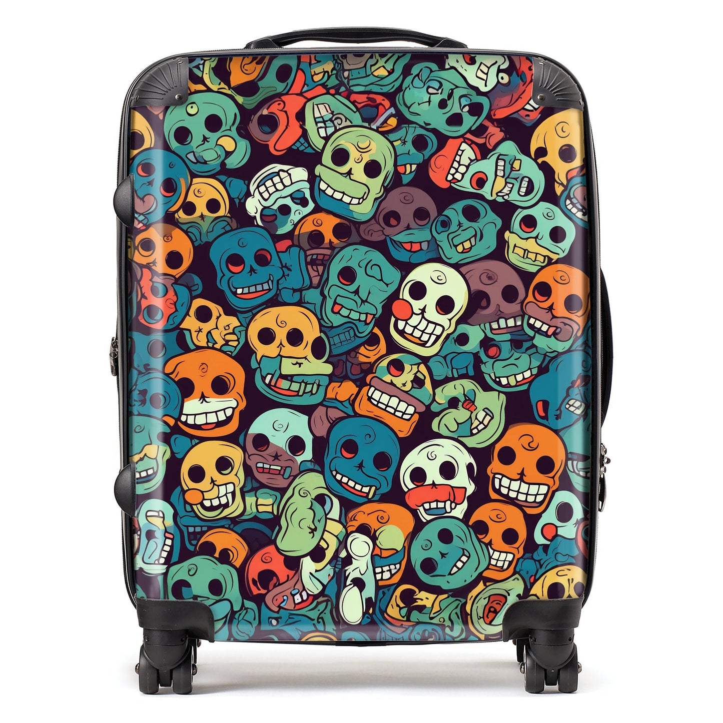 Smiling Skulls Pattern Suitcase