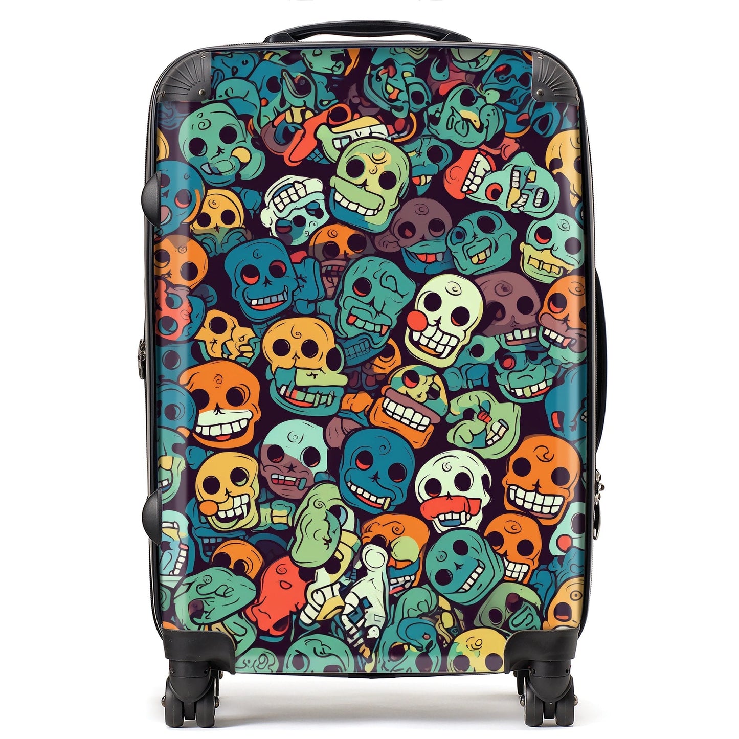 Smiling Skulls Pattern Suitcase