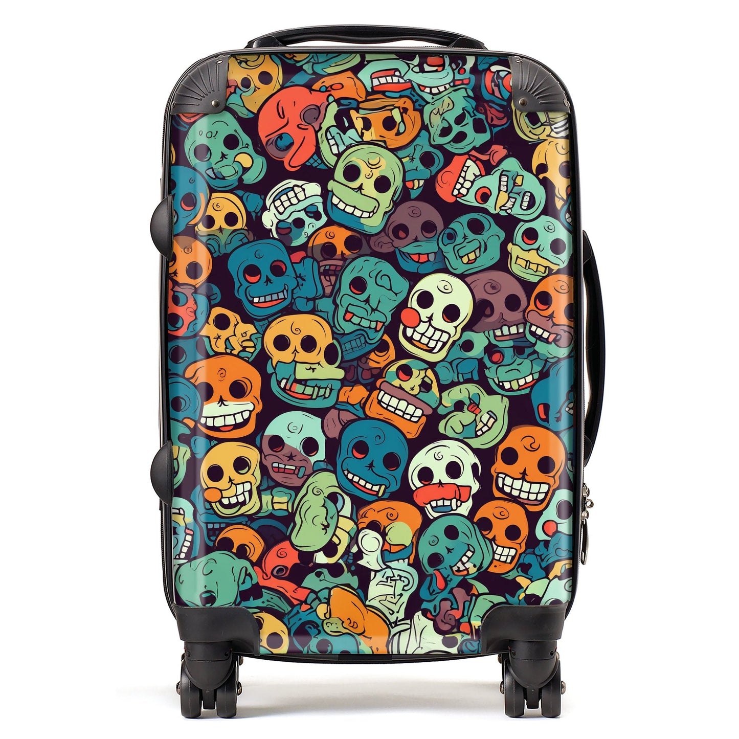 Smiling Skulls Pattern Suitcase