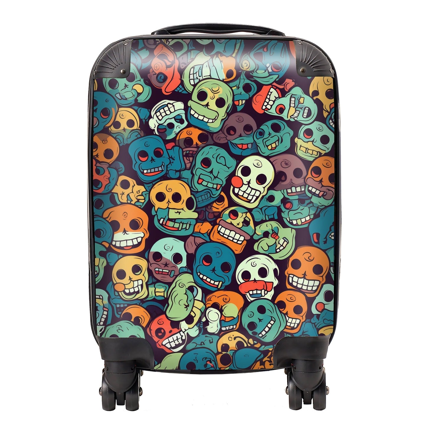 Smiling Skulls Pattern Suitcase