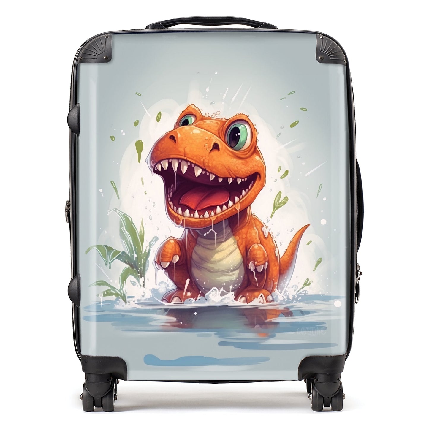 Dino Having A Splash Suitcase