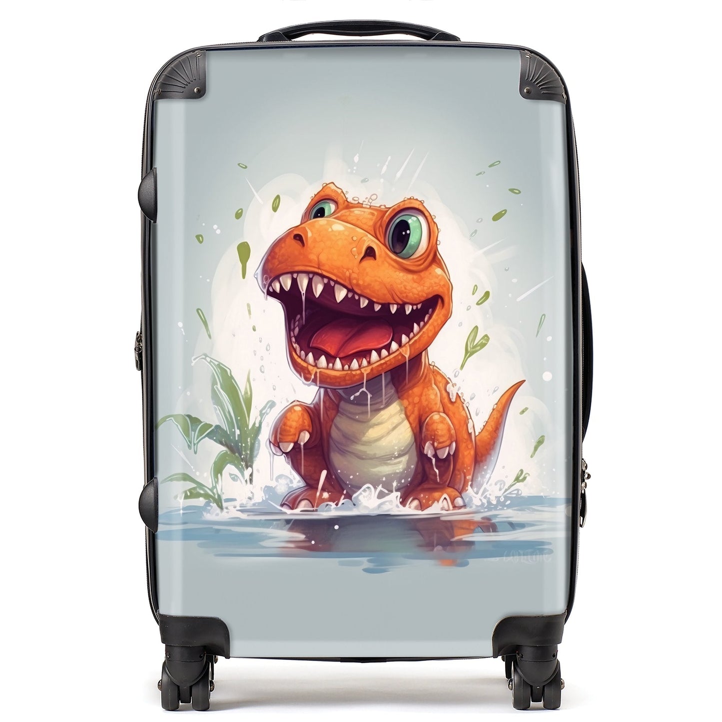 Dino Having A Splash Suitcase