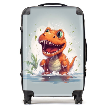 Dino Having A Splash Suitcase