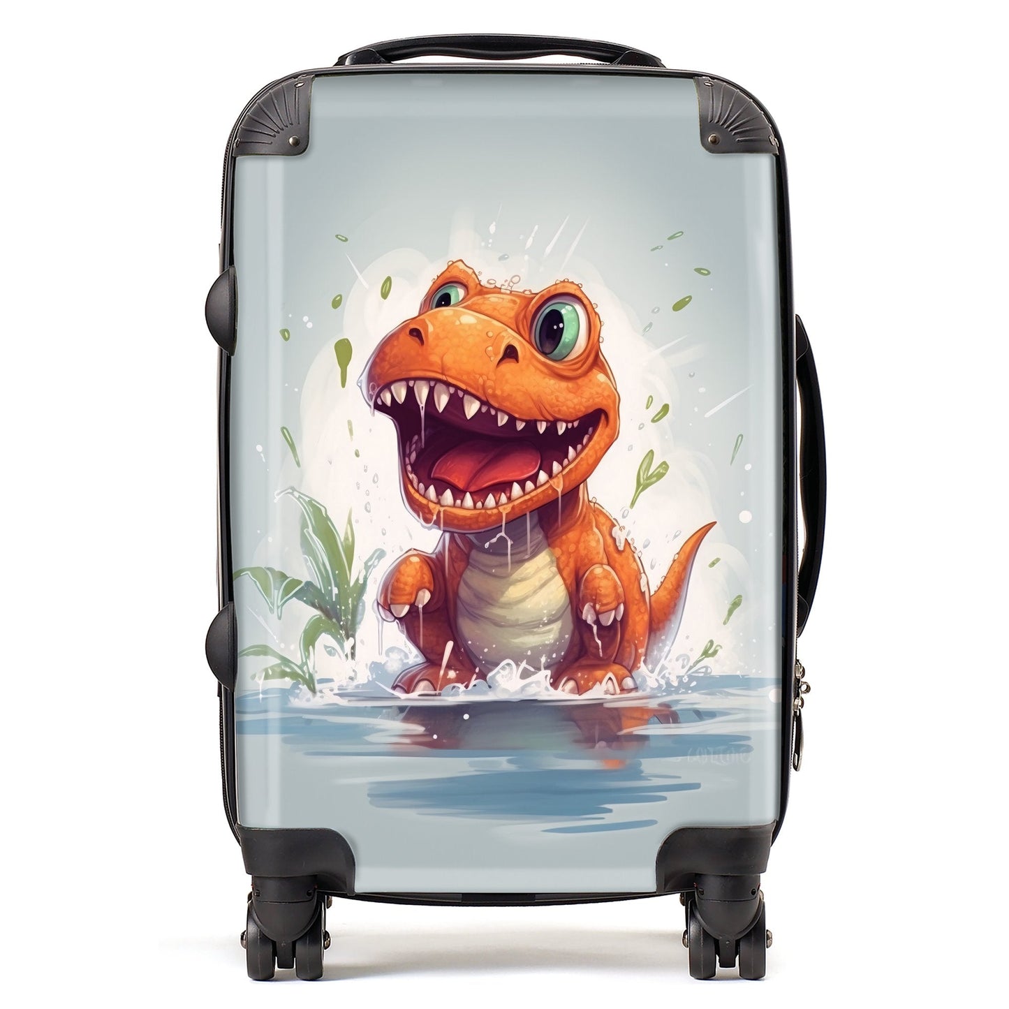 Dino Having A Splash Suitcase