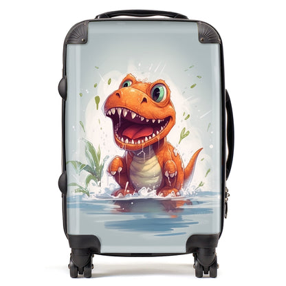 Dino Having A Splash Suitcase