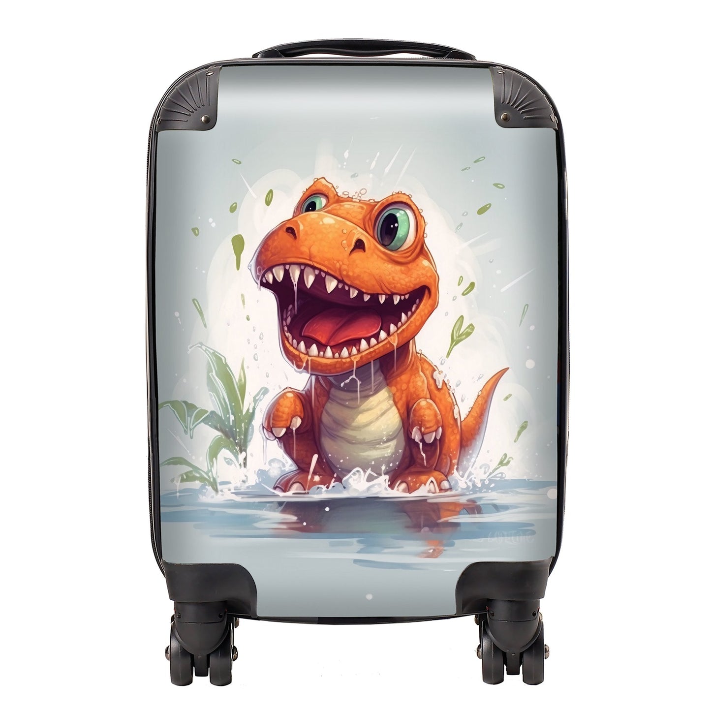 Dino Having A Splash Suitcase