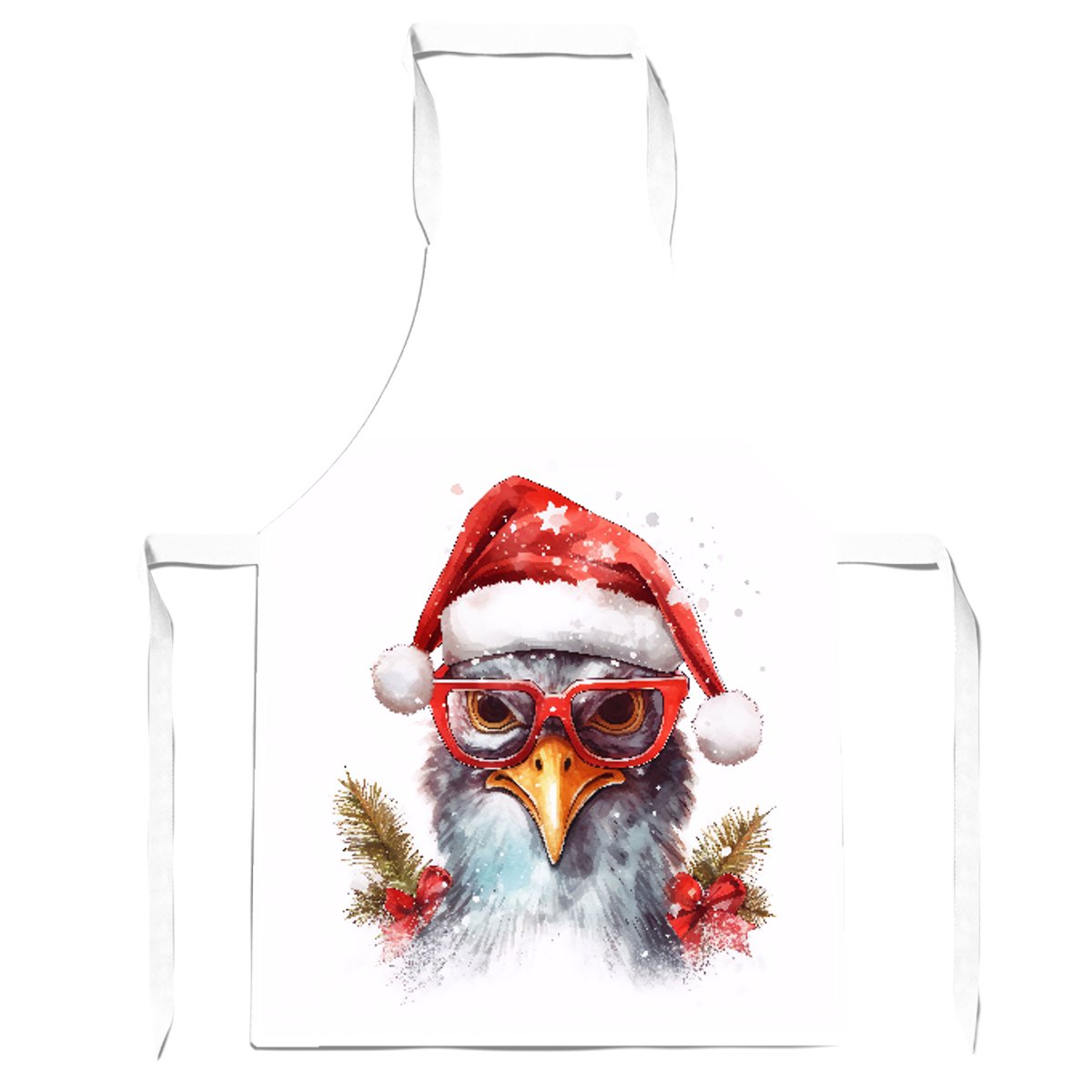 Splashart Turkey In A Santa Hat Apron