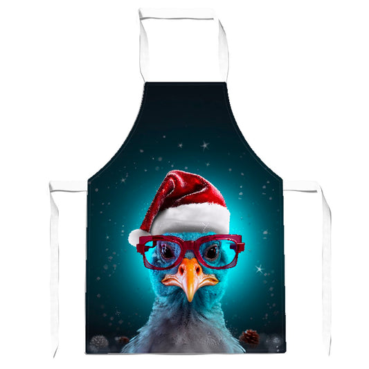 Turkey Wearing A Santa Hat Apron