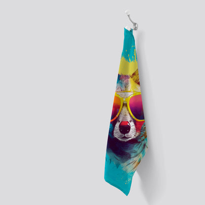 Splashart Wallaby In Glasses Tea Towel