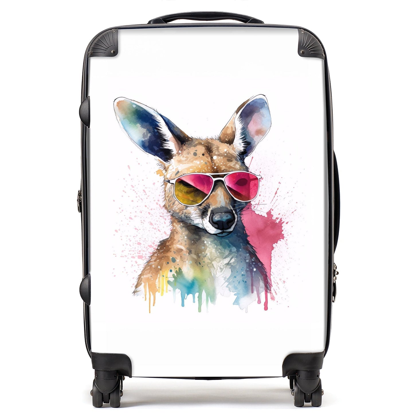 Wallaby In Pink Glasses Suitcase