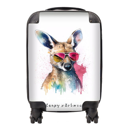 Wallaby In Pink Glasses Suitcase