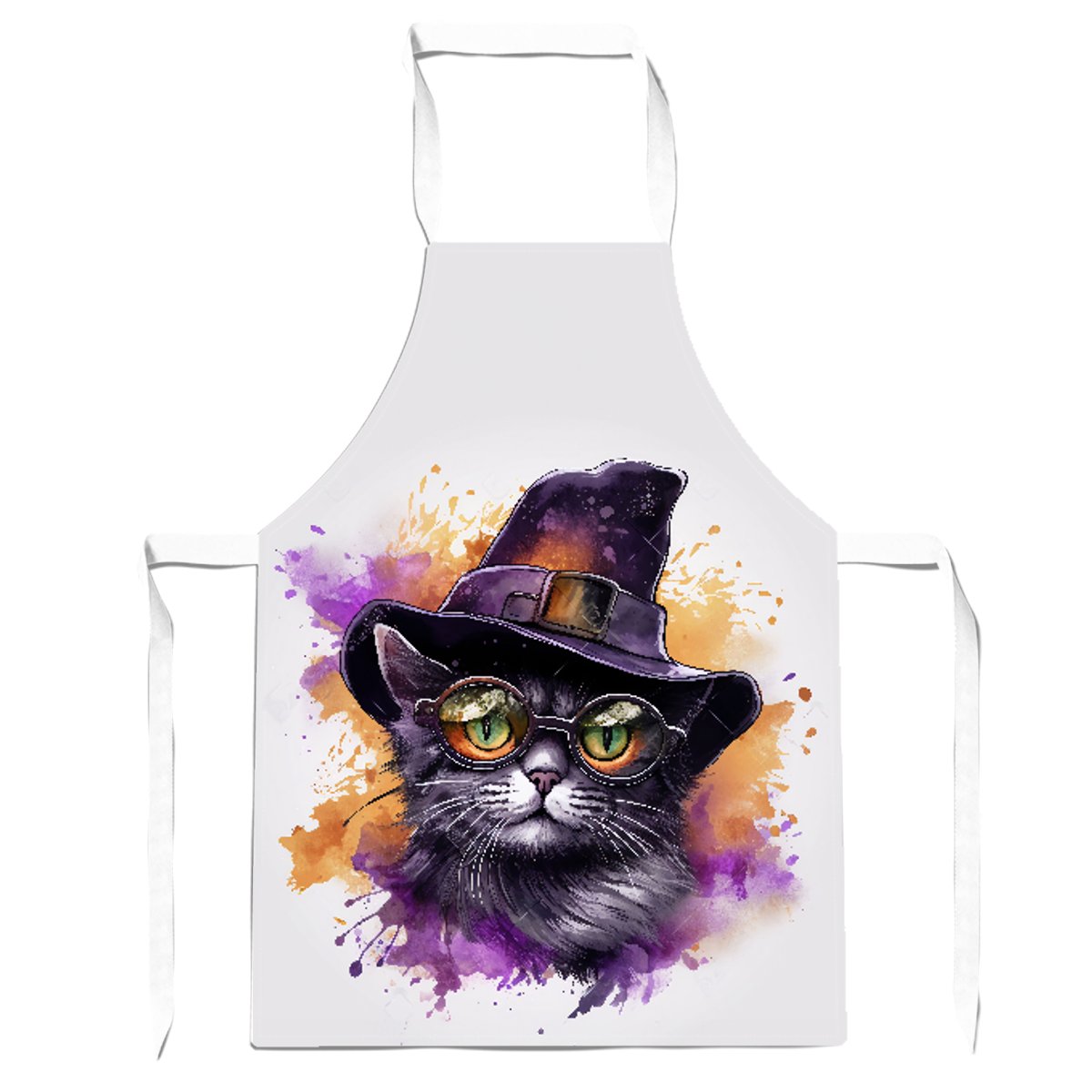 Splashart Longhaired Witches Cat Apron