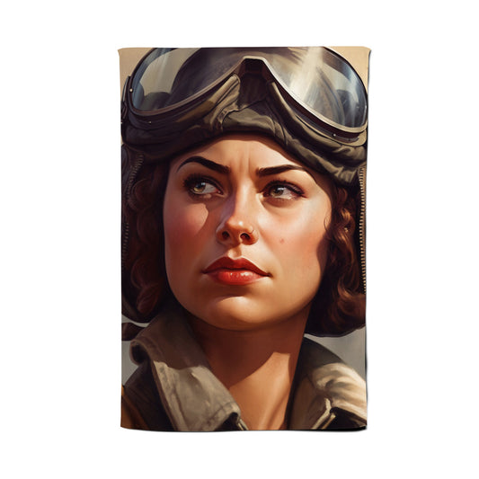 Female Pilot Tea Towel