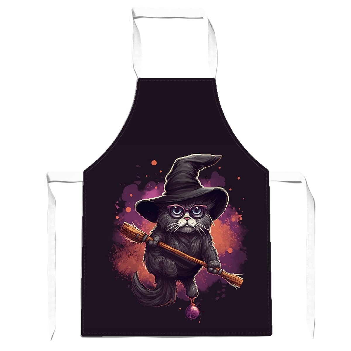 Cat And A Broom Apron