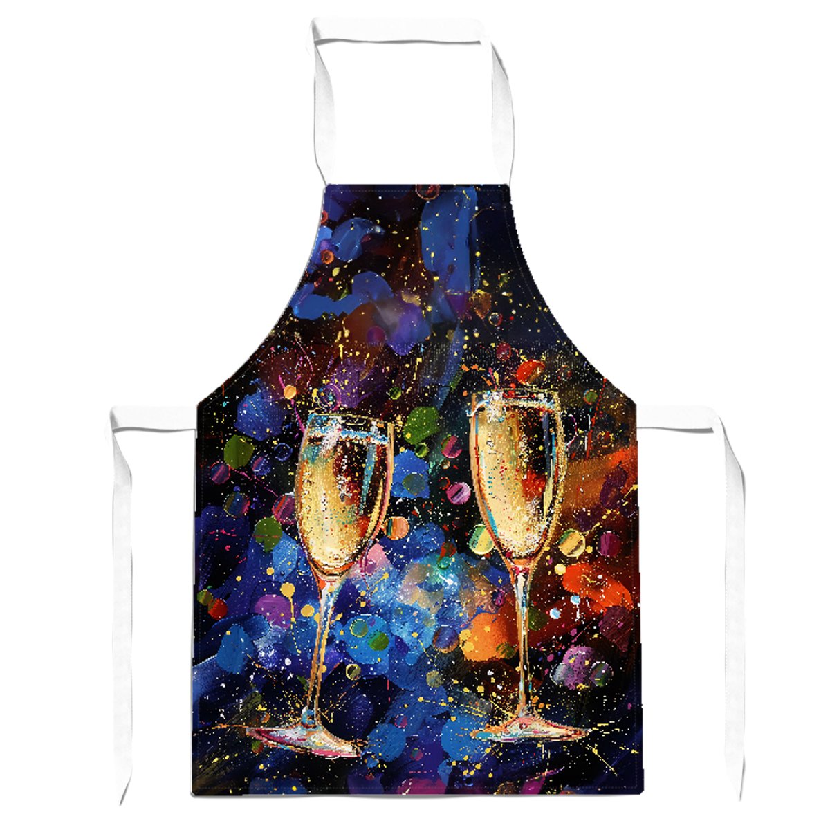 Splashart Champagne Flutes Apron