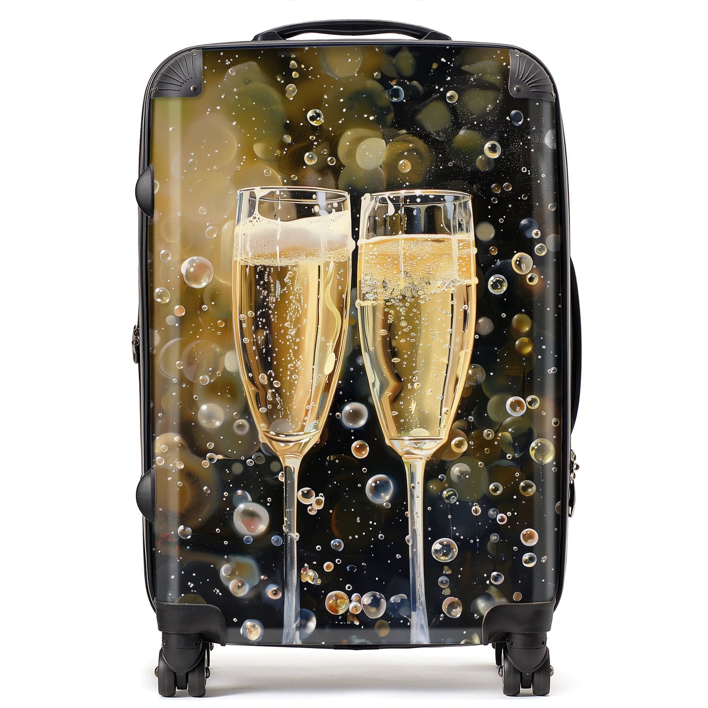 Splashart Bubbly Champagne Flues Suitcase