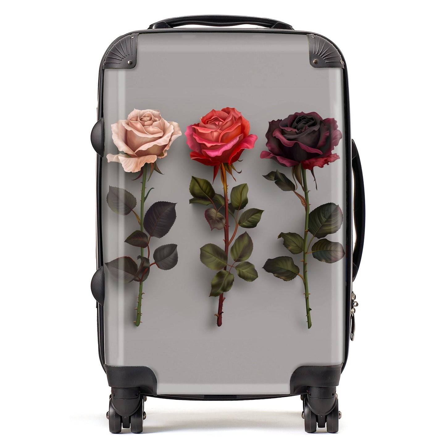 3 Red And Pink Roses Suitcase