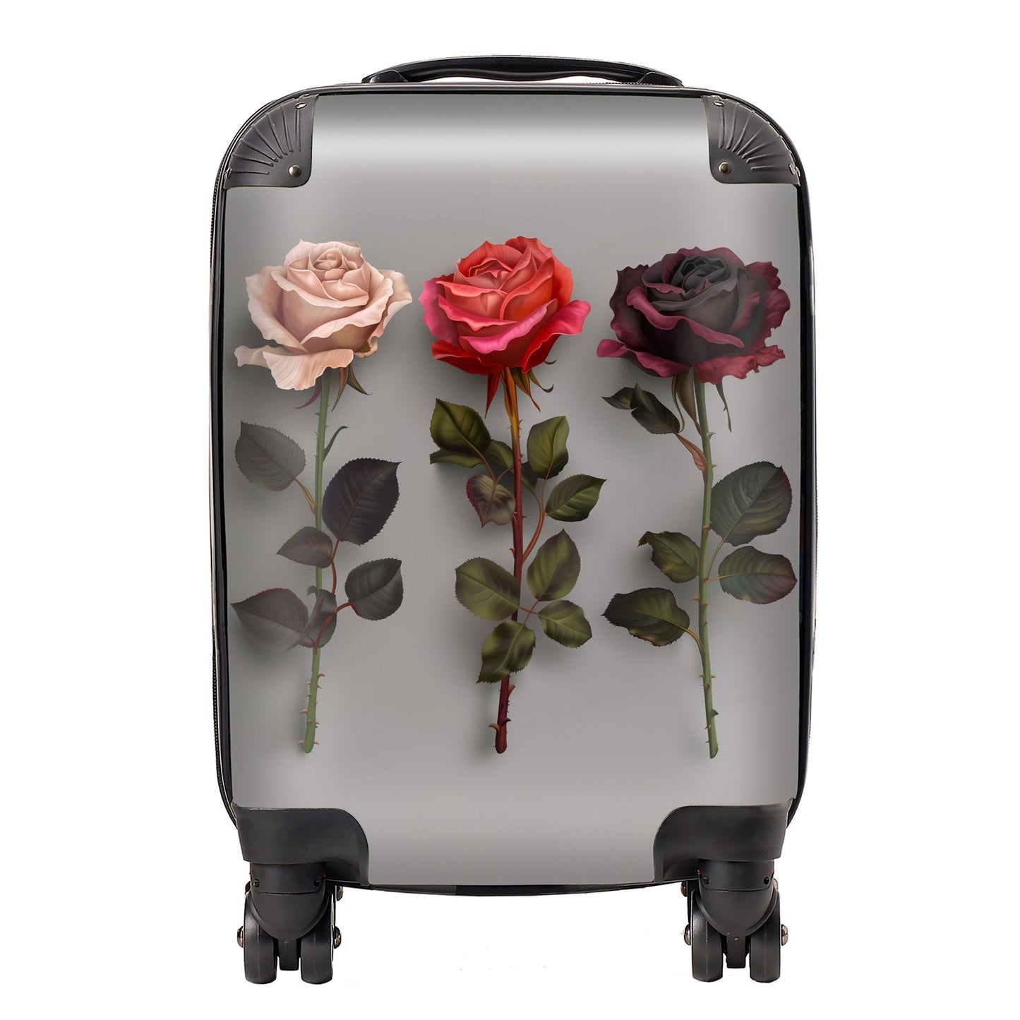 3 Red And Pink Roses Suitcase