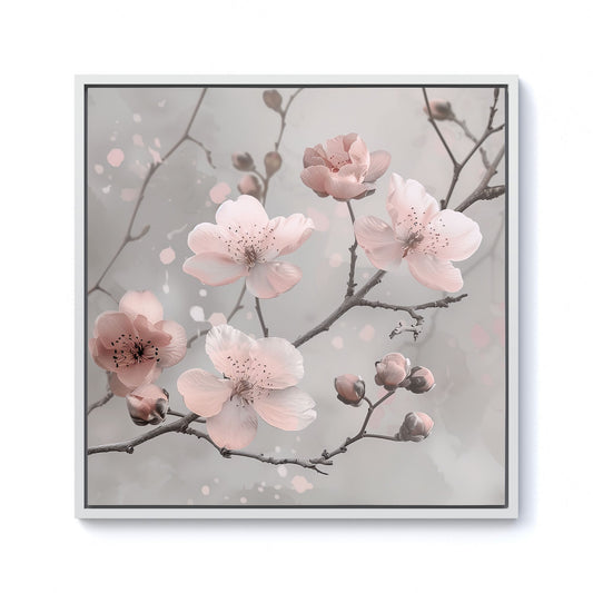 Delicate Spring Blossom Framed Canvas