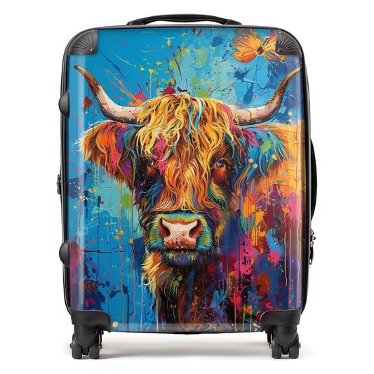 Splashart Highland Cow Suitcase