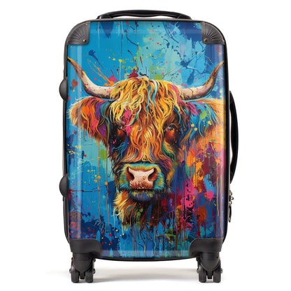 Splashart Highland Cow Suitcase