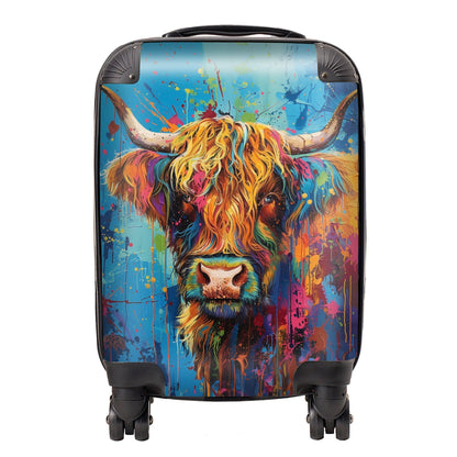 Splashart Highland Cow Suitcase