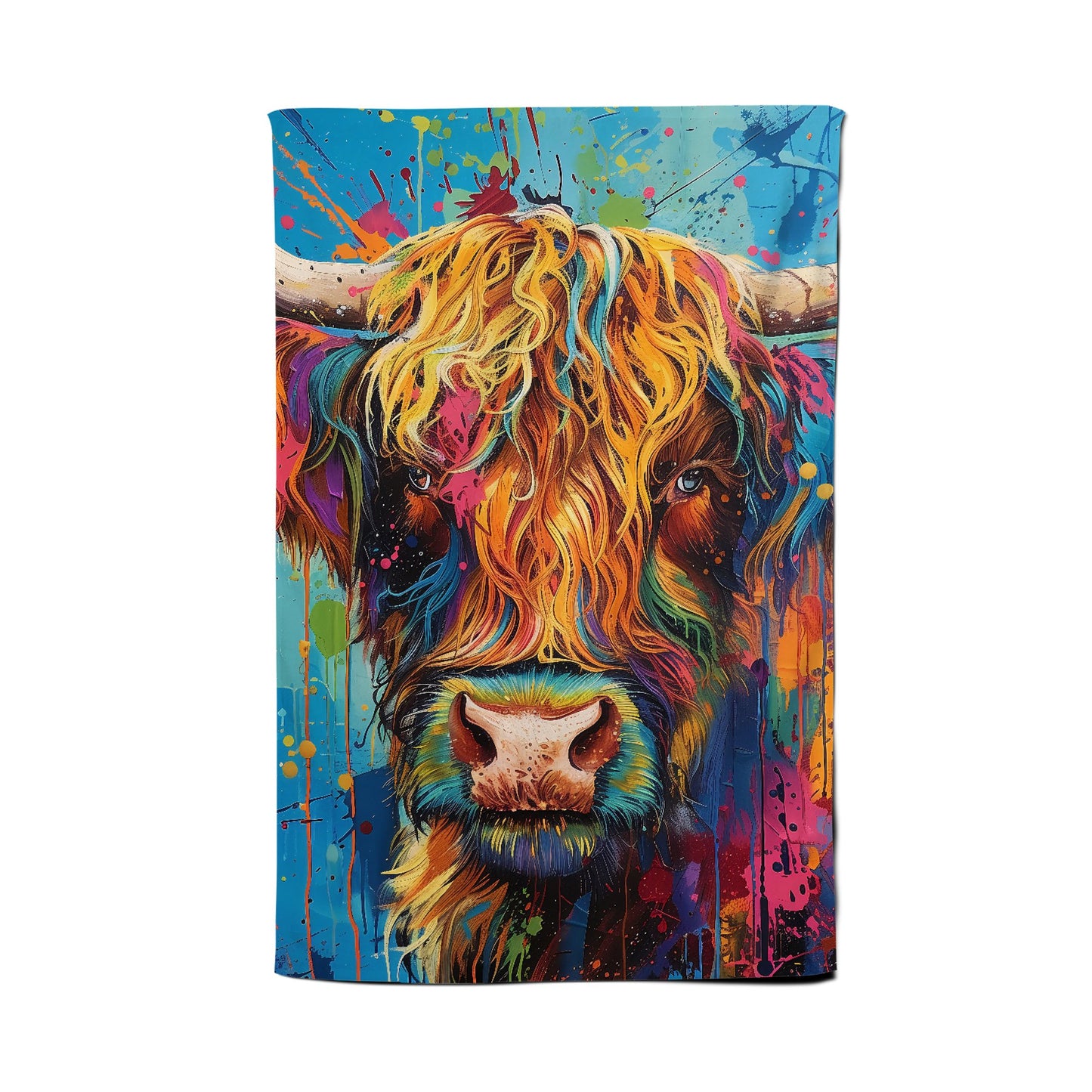 Splashart Highland Cow Tea Towel