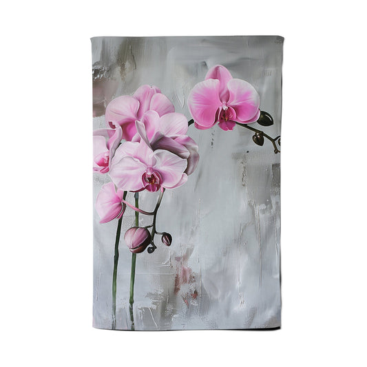 Pink Orchids Tea Towel