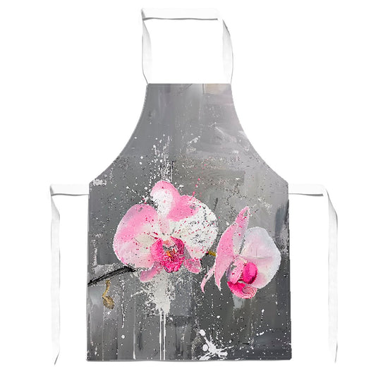 Pink Orchids Splashart Apron