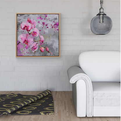 Orchids Splashart Framed Canvas