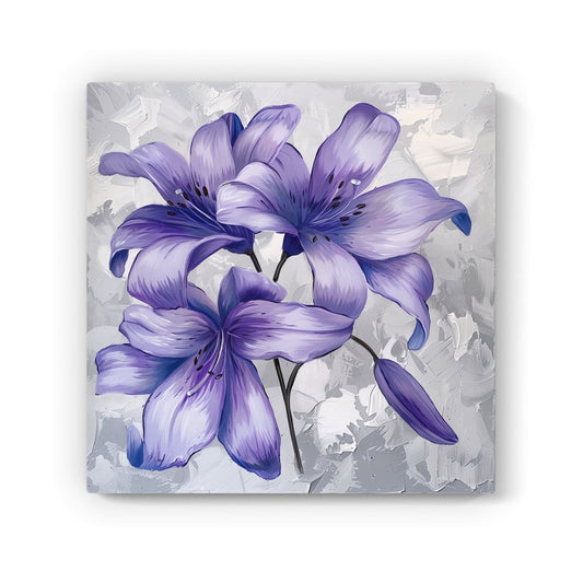 Purple Lilies Canvas