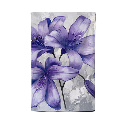 Purple Lilies Tea Towel