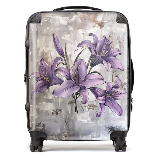 Purple Lilies In Bloom Suitcase