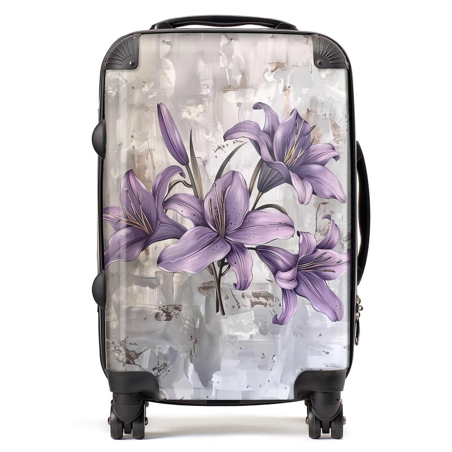 Purple Lilies In Bloom Suitcase