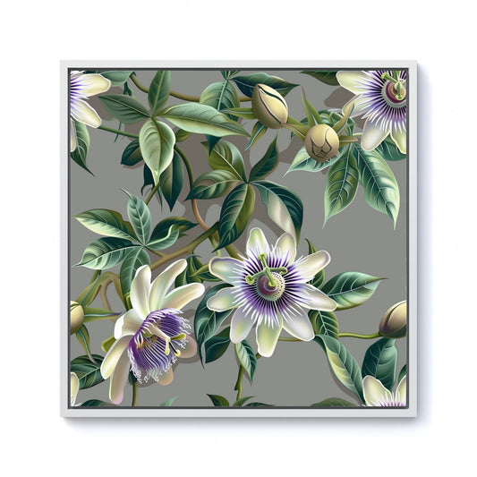 Passion Flowers Framed Canvas